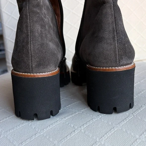 Paul Green Gray Suede Ankle Boots size 8 - Picture 5 of 7
